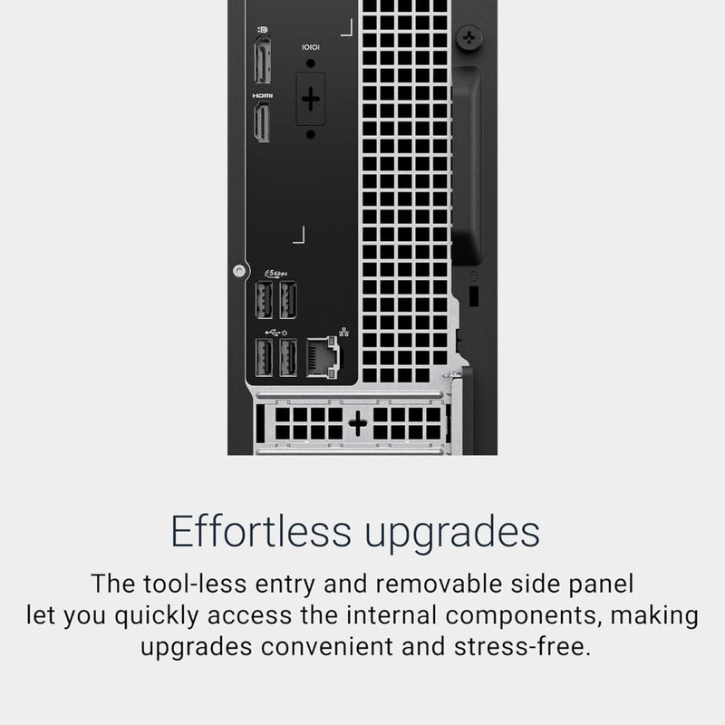 Dell Slim Desktop ECS1250 - Intel Core i3 14100 Processor, 8GB DDR5 RAM, 512GB SSD, WiFi 6, Intel UHD Graphics 730, Windows 11 Home, Onsite Service - Black - SWIFT PERIPHERALS1096060