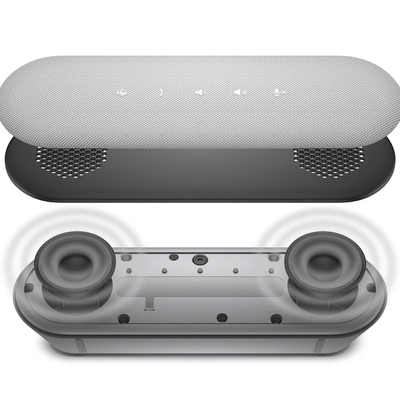 Dell SP3022 True Stereo Active Noise Cancellation Full Duplex Audio Wired Speakerphone - Silver Gray - SWIFT PERIPHERALS520-AAVZ