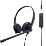 DELL WH1022 Wired Stereo Over Ear Active Noise Cancellation Headset with Boom Mic - Black - SWIFT PERIPHERALSWH1022