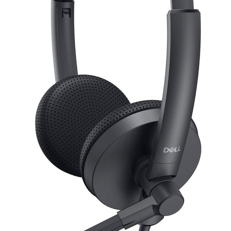 DELL WH1022 Wired Stereo Over Ear Active Noise Cancellation Headset with Boom Mic - Black - SWIFT PERIPHERALSWH1022