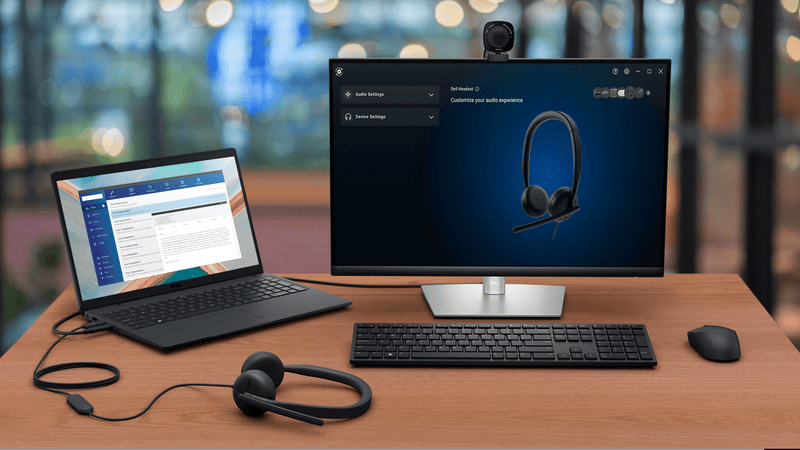 Dell WH3024 Wired Lightweight Headband AI - Based Noise Cancellation Headset with Microphone - Black - SWIFT PERIPHERALSWH3024