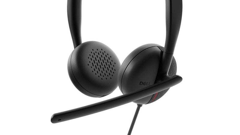 Dell WH3024 Wired Lightweight Headband AI - Based Noise Cancellation Headset with Microphone - Black - SWIFT PERIPHERALSWH3024