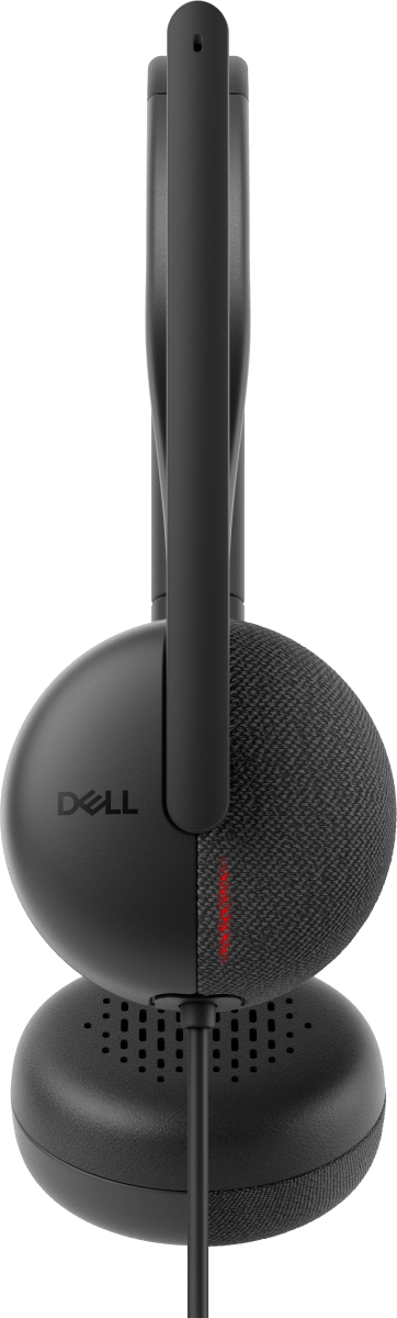 Dell WH3024 Wired Lightweight Headband AI - Based Noise Cancellation Headset with Microphone - Black - SWIFT PERIPHERALSWH3024