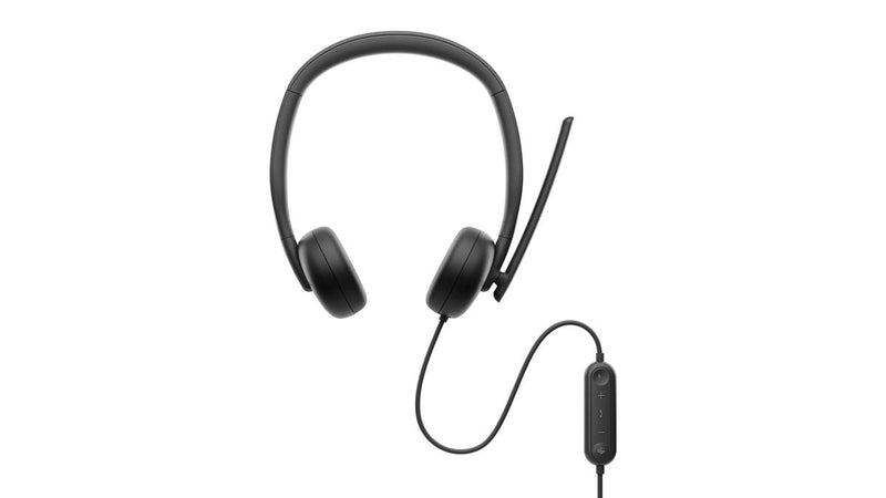 Dell WH3024 Wired Lightweight Headband AI - Based Noise Cancellation Headset with Microphone - Black - SWIFT PERIPHERALSWH3024