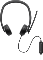 Dell WH3024 Wired Lightweight Headband AI - Based Noise Cancellation Headset with Microphone - Black - SWIFT PERIPHERALSWH3024