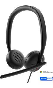 Dell WH3024 Wired Lightweight Headband AI - Based Noise Cancellation Headset with Microphone - Black - SWIFT PERIPHERALSWH3024