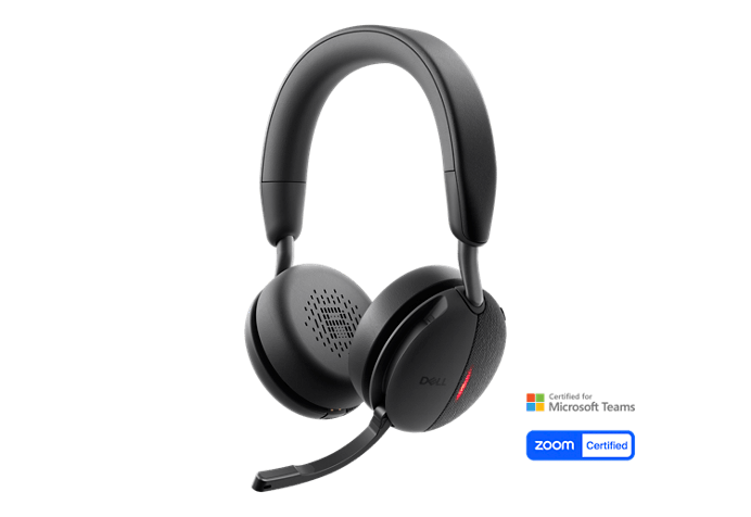 Dell WL5024 Pro Wireless Leatherette Headband Active Noise Cancellation Headset with Microphone - Black - SWIFT PERIPHERALS520-BBFX