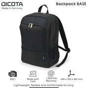 Dicota BASE 15 - 17.3 Inch Backpack (Black) - SWIFT PERIPHERALSD30913