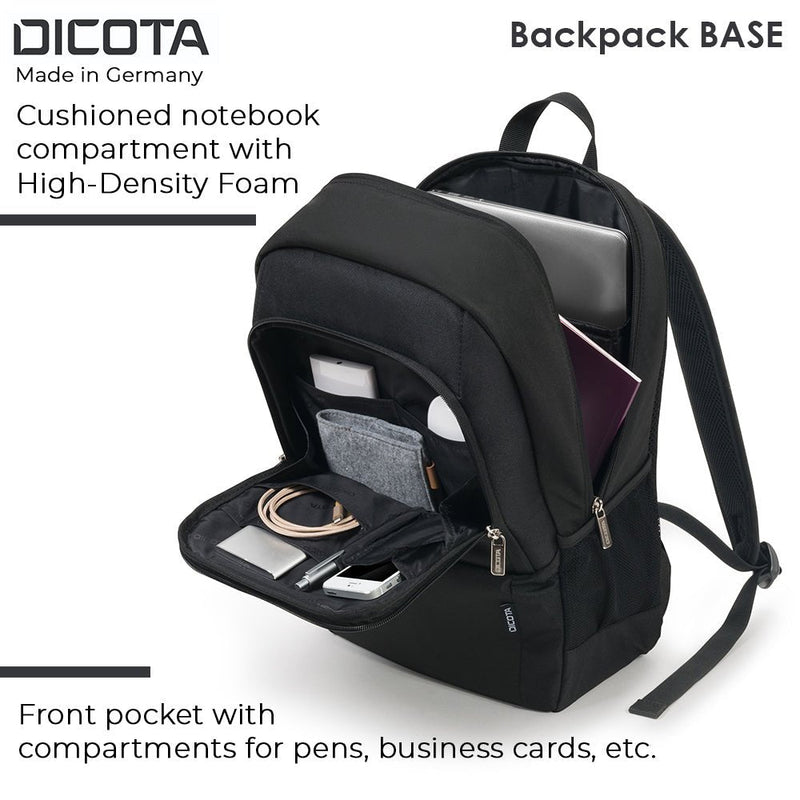 Dicota BASE 15 - 17.3 Inch Backpack (Black) - SWIFT PERIPHERALSD30913
