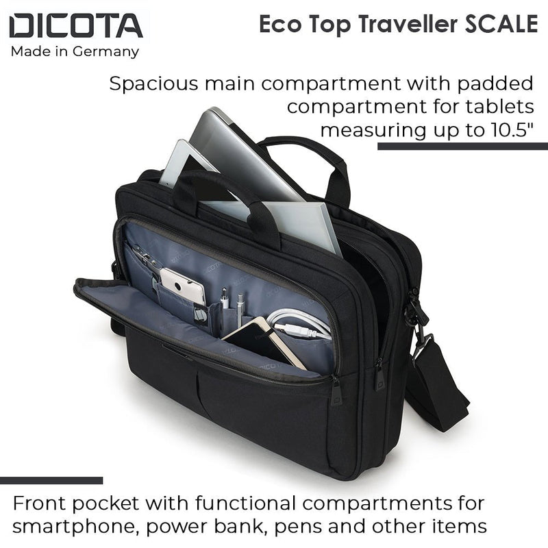Dicota Eco Top Traveller Scale Bag for 14 - 15.6 inch Laptops - SWIFT PERIPHERALSD31428