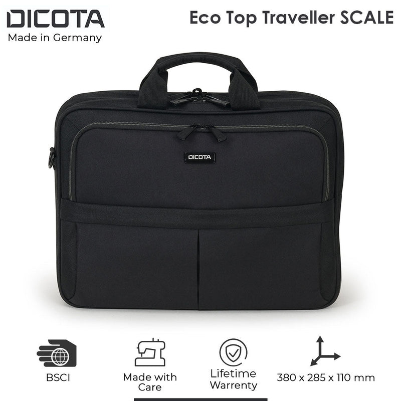 Dicota Eco Top Traveller Scale Bag for 14 - 15.6 inch Laptops - SWIFT PERIPHERALSD31427
