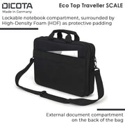 Dicota Eco Top Traveller Scale Bag for 14 - 15.6 inch Laptops - SWIFT PERIPHERALSD31428