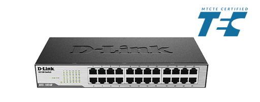 DLINK 24 - PORT FAST ETHERNET UNMANAGED DESKTOP SWITCH DES - 1024D - SWIFT PERIPHERALS1089860