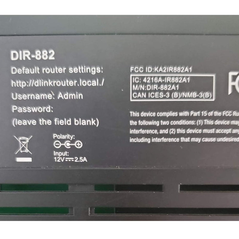 DLINK WIRELESS AC2600 MU - MIMO ROUTER DIR - 882 - SWIFT PERIPHERALS102737