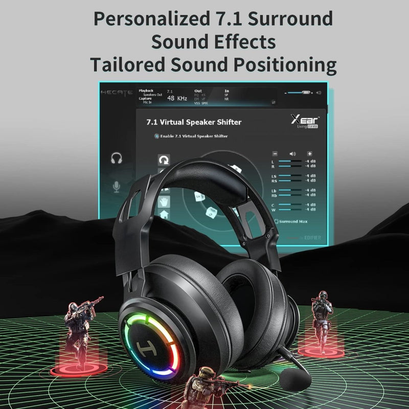 EDIFIER G35 PC GAMING HEADSET HI - RES SOUND QUALITY USB OVER - EAR HEADPHONE - SWIFT PERIPHERALSEdifier033