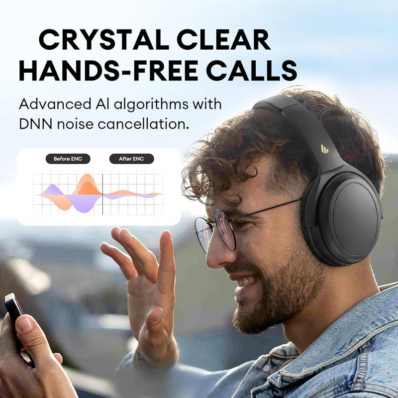 EDIFIER WH700NB WIRELESS NOISE CANCELLATION OVER - EAR HEADPHONES - BLACK - SWIFT PERIPHERALS1092390
