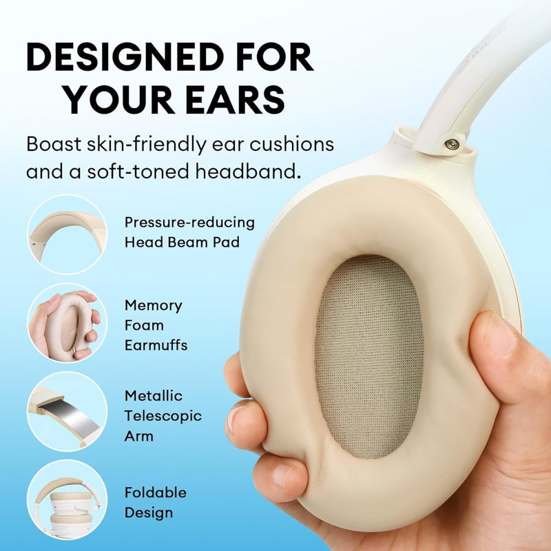 EDIFIER WH700NB WIRELESS NOISE CANCELLATION OVER - EAR HEADPHONES - IVORY - SWIFT PERIPHERALS1092391