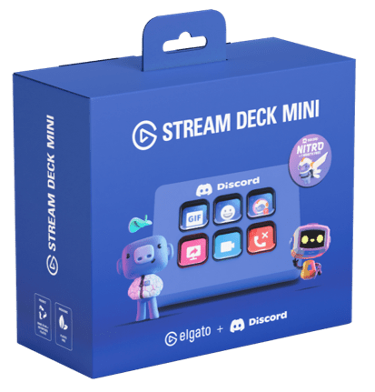 ELGATO STREAM DECK MINI DISCORD EDITION | 6 - KEY CONTROLLER WITH PRE - INSTALLED DISCORD ACTIONS, INCLUDES 1 - MONTH DISCORD NITRO, IDEAL FOR VOICE, STREAM & CHAT CONTROL 10GAI9931 - SWIFT PERIPHERALS1096007