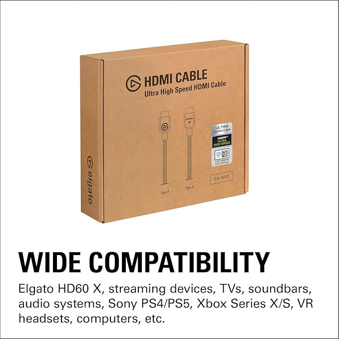 ELGATO ULTRA HIGH SPEED 2MTR HDMI CABLE (10CAK9901) - SWIFT PERIPHERALS1092074
