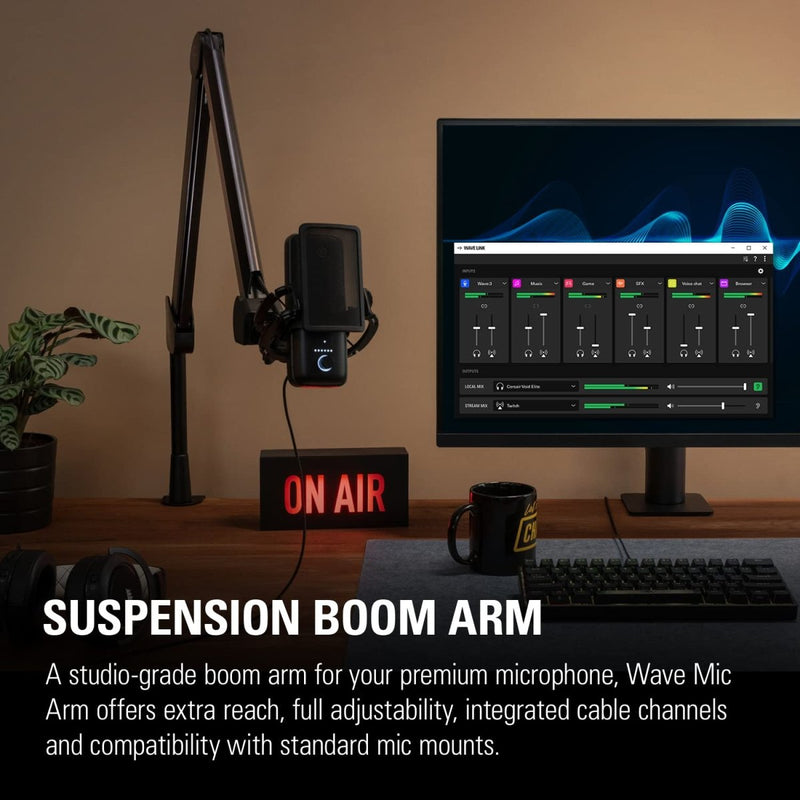 ELGATO WAVE MIC ARM - PREMIUM BROADCASTING BOOM ARM 10AAM9901 - SWIFT PERIPHERALS1093324