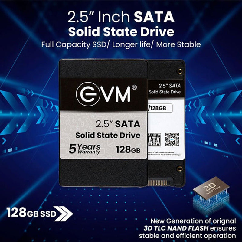 EVM 128GB 2.5 - inch SATA 3D NAND Internal SSD - SWIFT PERIPHERALSEVM25-128GB