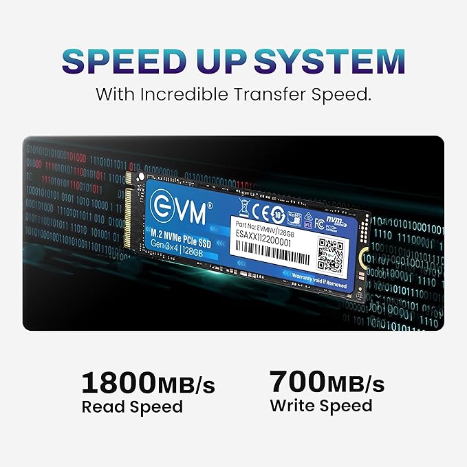 EVM 128GB NVME M.2 INTERNAL SSD EVMNV/128GB - SWIFT PERIPHERALS