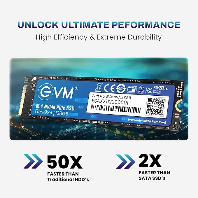 EVM 128GB NVME M.2 INTERNAL SSD EVMNV/128GB - SWIFT PERIPHERALS