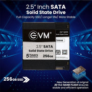 EVM 256GB 2.5 - inch SATA 3D NAND Internal SSD - SWIFT PERIPHERALSEVM25-256GB