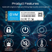 EVM 256GB M.2 SATA 3D NAND Internal SSD - SWIFT PERIPHERALSEVMM2-256GB