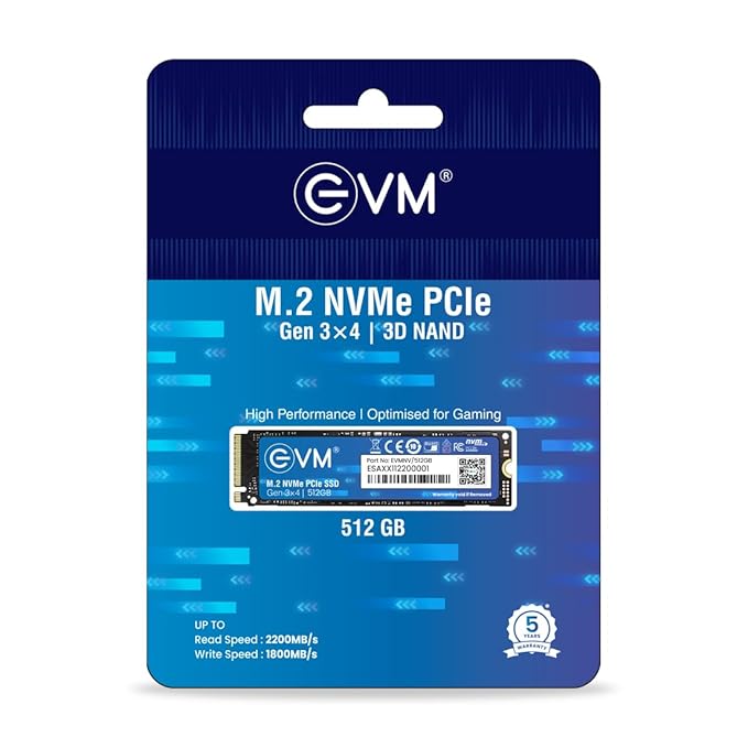 EVM 512GB NVME M.2 SSD EVMNV/512GB - SWIFT PERIPHERALS102461