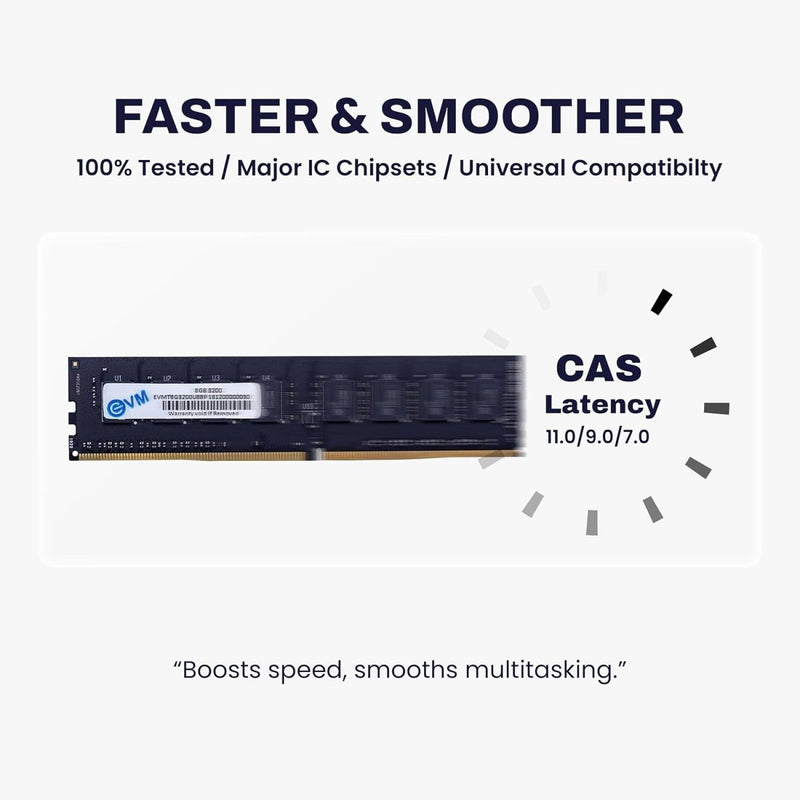 EVM 8GB DDR4 DESKTOP RAM 3200MHZ - (EVMT8G3200U88P) - SWIFT PERIPHERALS103137