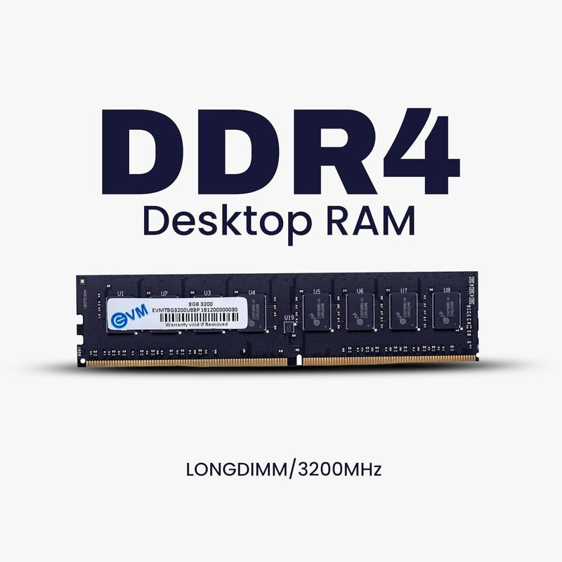 EVM 8GB DDR4 DESKTOP RAM 3200MHZ - (EVMT8G3200U88P) - SWIFT PERIPHERALS103137