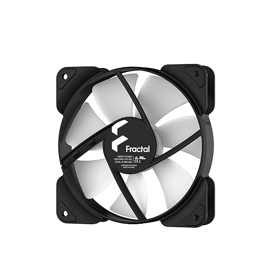 FRACTAL ASPECT 12 RGB BLACK FRAME CABINET FAN - SWIFT PERIPHERALSFD-F-AS1-1204