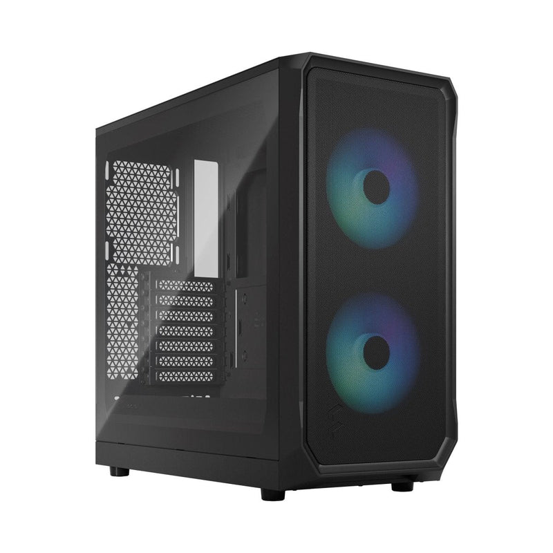 FRACTAL FOCUS 2 RGB BLACK TG CLEAR TINT CABINET FD - C - FOC2A - 03 - SWIFT PERIPHERALSFD-C-FOC2A-03