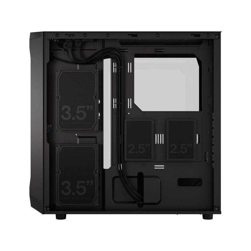 FRACTAL FOCUS 2 RGB BLACK TG CLEAR TINT CABINET FD - C - FOC2A - 03 - SWIFT PERIPHERALSFD-C-FOC2A-03