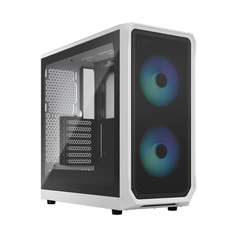 FRACTAL FOCUS 2 RGB WHITE TG CLEAR TINT CABINET FD - C - FOC2A - 04 - SWIFT PERIPHERALSFD-C-FOC2A-04