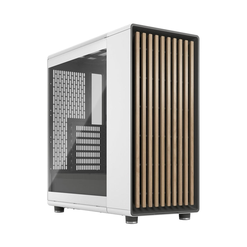 FRACTAL NORTH CHALK WHITE TG DARK CABINET - SWIFT PERIPHERALSFD-C-NOR1C-04