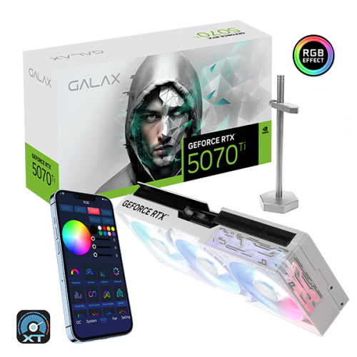 GALAX GEFORCE RTX 5070 TI 1 - CLICK OC WHITE 16GB GDDR7 NVIDIA - SWIFT PERIPHERALS1092478