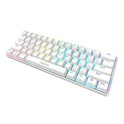 Gamdias Hermes E3 RGB Mechanical White Gaming Keyboard Blue Switch with 19 Built - in Lighting Effects Certified Optical Switches and N - Key Rollover & Anti - Ghosting Functionality - SWIFT PERIPHERALSHERMES-E3-WH-BLUE