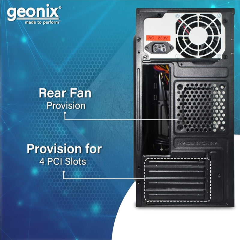 Geonix GX - 1712 Micro/Mini ATX Compatible Cabinet/Computer Case With 500W Pre Installed SMPS - SWIFT PERIPHERALSGX-1712