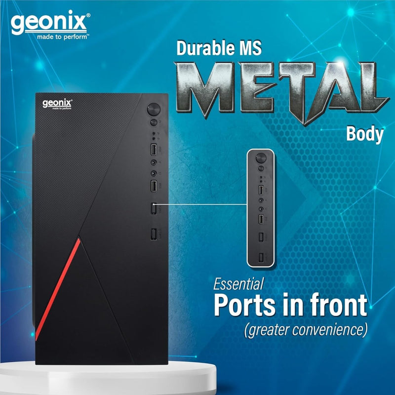 Geonix GX - 1712 Micro/Mini ATX Compatible Cabinet/Computer Case With 500W Pre Installed SMPS - SWIFT PERIPHERALSGX-1712