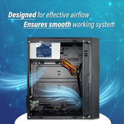 Geonix GX - 1712 Micro/Mini ATX Compatible Cabinet/Computer Case With 500W Pre Installed SMPS - SWIFT PERIPHERALSGX-1712
