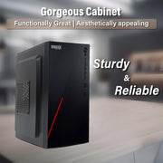 Geonix GX - 1712 Micro/Mini ATX Compatible Cabinet/Computer Case With 500W Pre Installed SMPS - SWIFT PERIPHERALSGX-1712