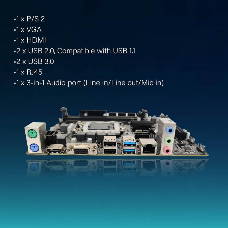 Geonix GX - H110 D4 LGA 1151 Socket DDR4 Motherboard with Inbuilt M.2 slot for intel 6th and 7th Gen CPU - SWIFT PERIPHERALSGX-H110