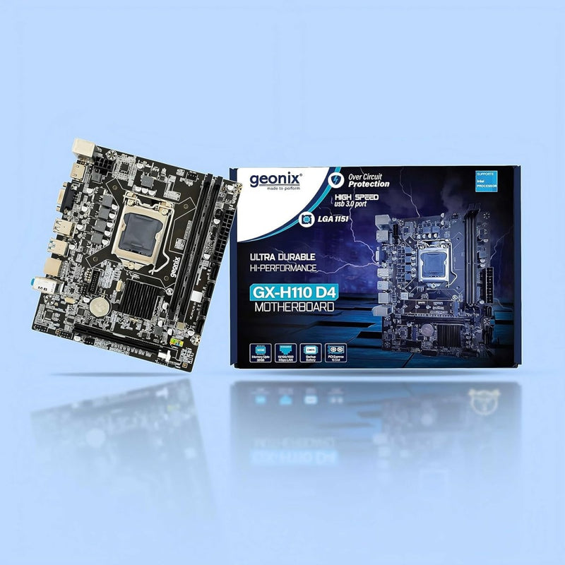 Geonix GX - H110 D4 LGA 1151 Socket DDR4 Motherboard with Inbuilt M.2 slot for intel 6th and 7th Gen CPU - SWIFT PERIPHERALSGX-H110