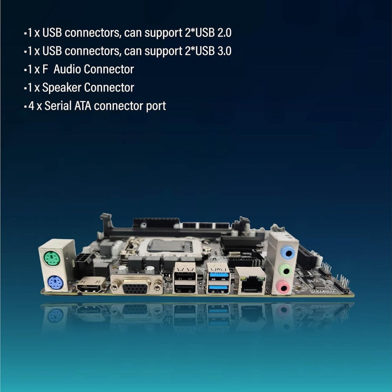 GEONIX Intel H61 Chipset LGA1155 Socket DDR3 Motherboard - SWIFT PERIPHERALSGX-H61