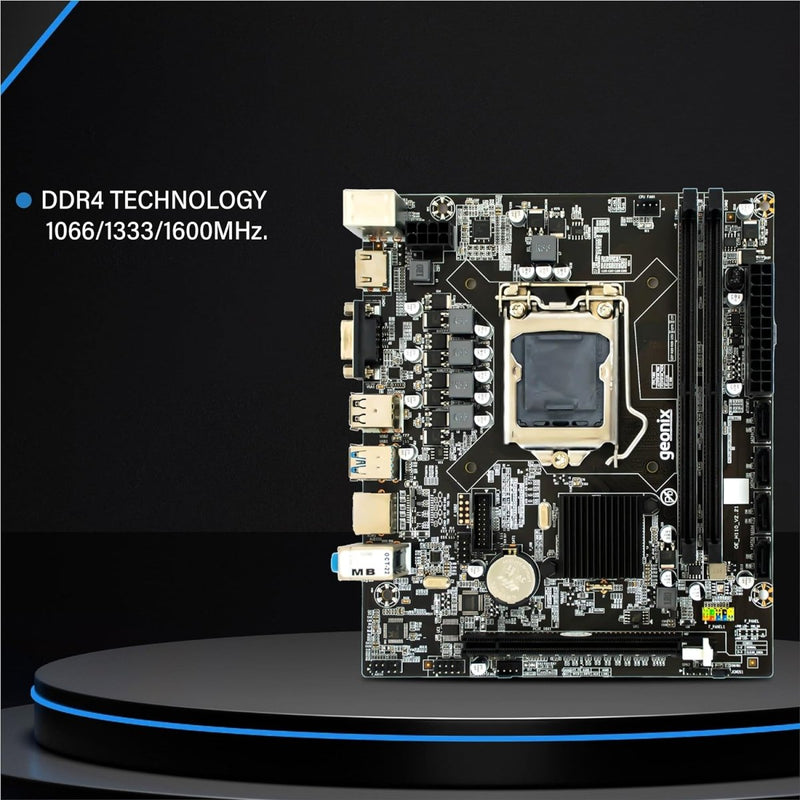 GEONIX Intel H61 Chipset LGA1155 Socket DDR3 Motherboard - SWIFT PERIPHERALSGX-H61
