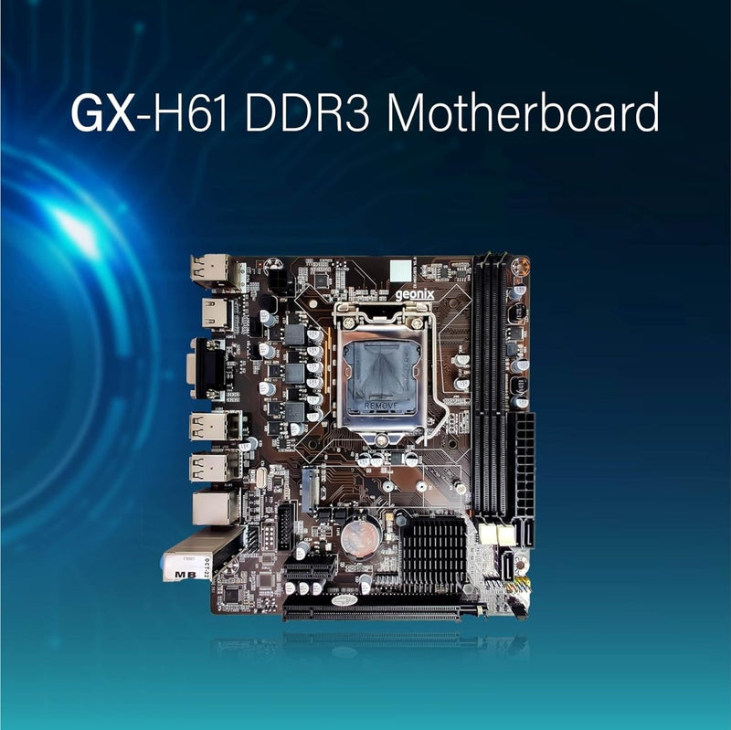 GEONIX Intel H61 Chipset LGA1155 Socket DDR3 Motherboard - SWIFT PERIPHERALSGX-H61