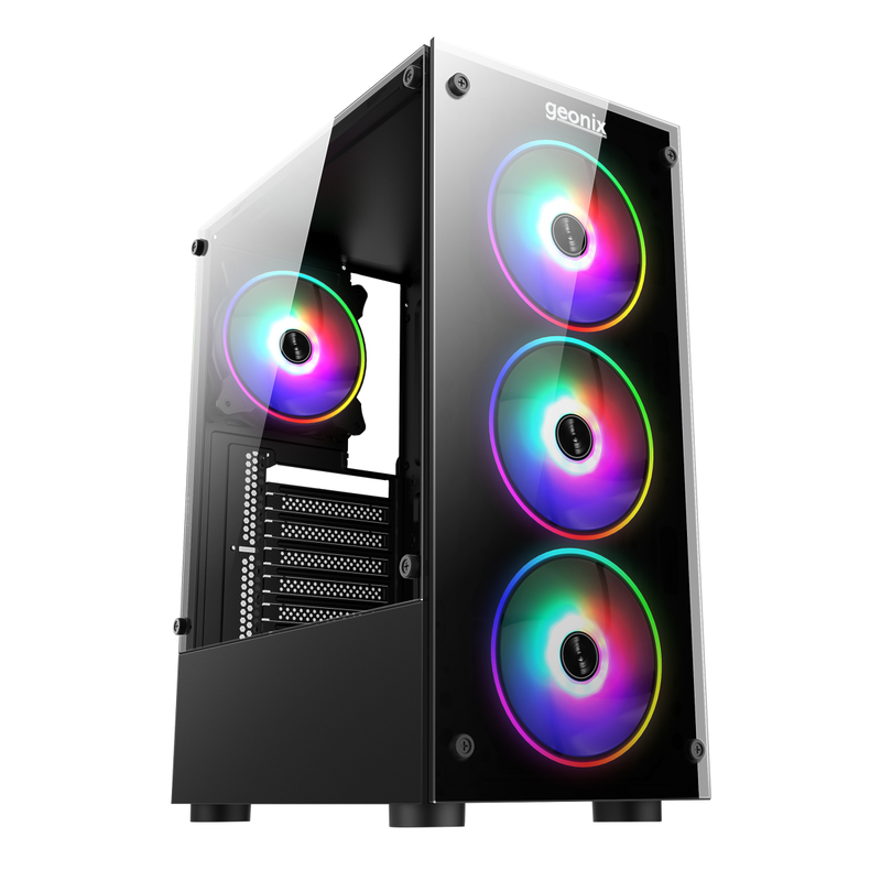 GEONIX X20 Micro ATX Mini ATX ARGB Cabinet 4 Fans Gaming Computer Case - SWIFT PERIPHERALSGX-X20