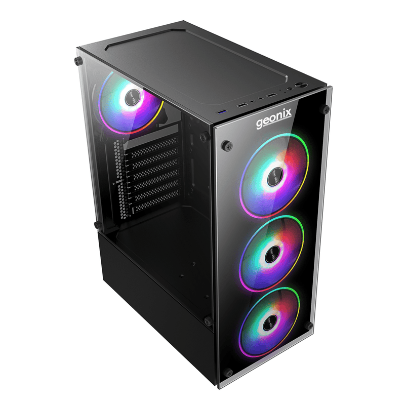 GEONIX X20 Micro ATX Mini ATX ARGB Cabinet 4 Fans Gaming Computer Case - SWIFT PERIPHERALSGX-X20